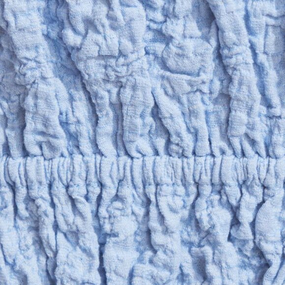 NWT Scrunch Knit Tie Front Crop Cami Serenity Blue - Picture 4 of 4